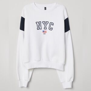 H&M NYC Color-Block Sweatshirt | Size Small